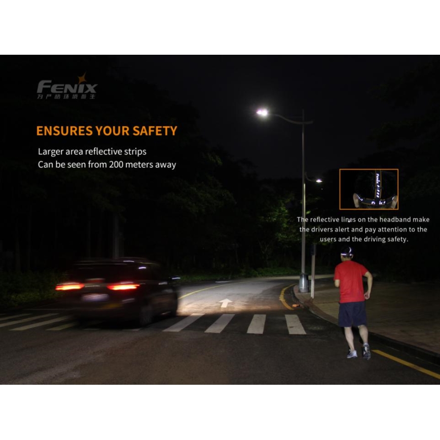 Fenix HM65R - Lampada frontale LED ricaricabile 2xLED/USB/2xCR123A IP68 1400 lucente 300 h 3400 mAh