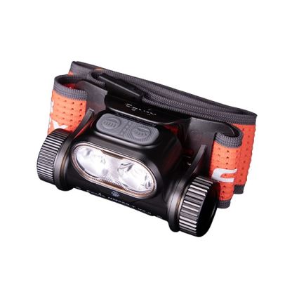 Fenix HM65RTV20BLC- LED Dimmerabile ricaricabile lampada da testa LED/USB/2xCR123A IP68 3400 mAh nero/arancione
