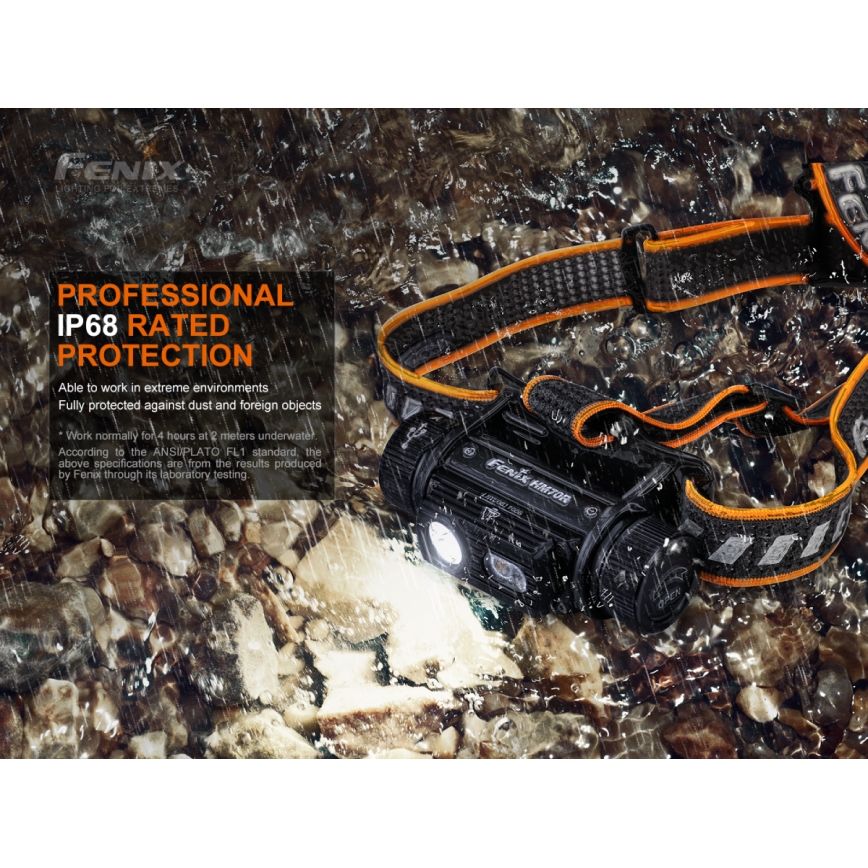 Fenix HM70R - Lampada frontale LED ricaricabile 4xLED/1x21700 IP68 1600 lucente 800 h 5000 mAh
