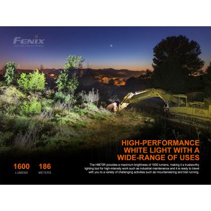 Fenix HM70R - Lampada frontale LED ricaricabile 4xLED/1x21700 IP68 1600 lucente 800 h 5000 mAh