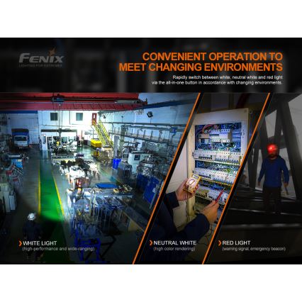 Fenix HM70R - Lampada frontale LED ricaricabile 4xLED/1x21700 IP68 1600 lucente 800 h 5000 mAh