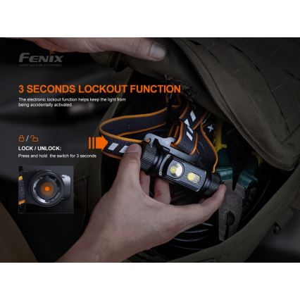 Fenix HM70R - Lampada frontale LED ricaricabile 4xLED/1x21700 IP68 1600 lucente 800 h 5000 mAh