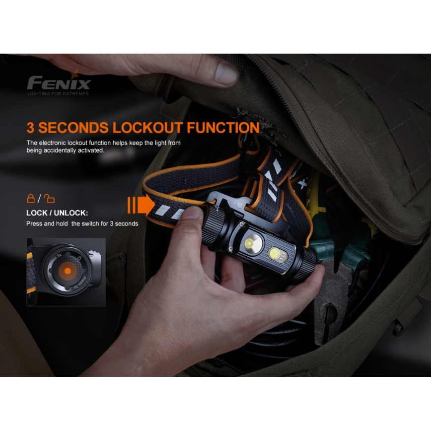 Fenix HM70R - Lampada frontale LED ricaricabile 4xLED/1x21700 IP68 1600 lucente 800 h 5000 mAh