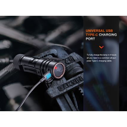 Fenix HM71R - Lampada frontale LED ricaricabile LED/USB IP68 2700 lm 400 h