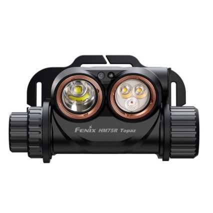 Fenix HM75RTOPAZ - Lampada frontale ricaricabile a LED Dimmerabile LED/USB IP68 1600 shiny 210 h 4000 mAh