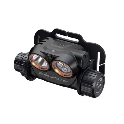 Fenix HM75RTOPAZ - Lampada frontale ricaricabile a LED Dimmerabile LED/USB IP68 1600 shiny 210 h 4000 mAh