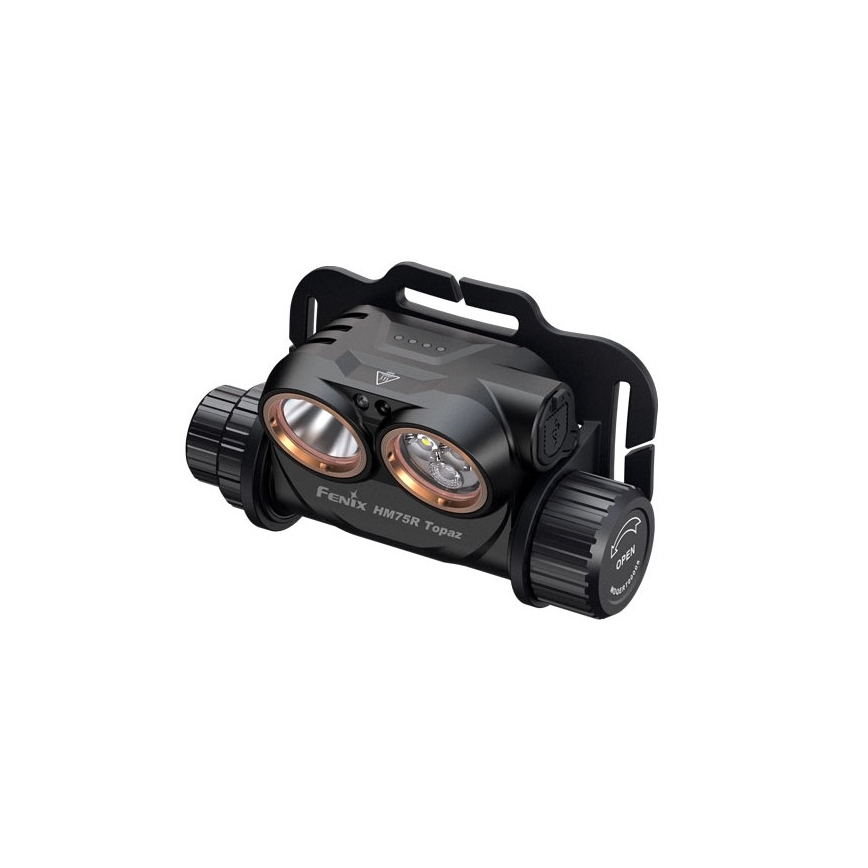 Fenix HM75RTOPAZ - Lampada frontale ricaricabile a LED Dimmerabile LED/USB IP68 1600 shiny 210 h 4000 mAh