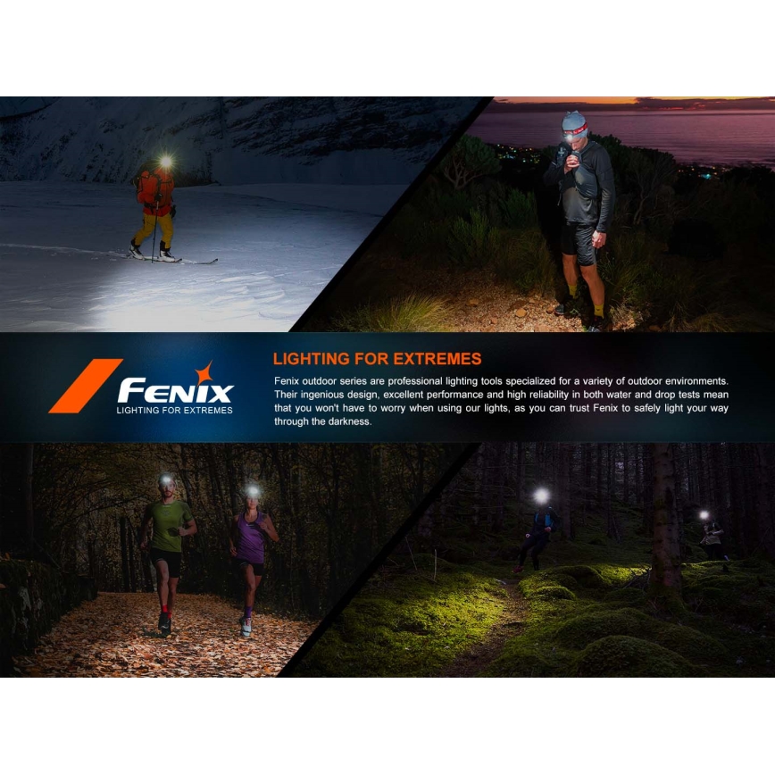 Fenix HP12RTABL - Lampada frontale ricaricabile a LED dimmerabile LED/USB 4000 mAh IP66 1300 lm 310 h nera