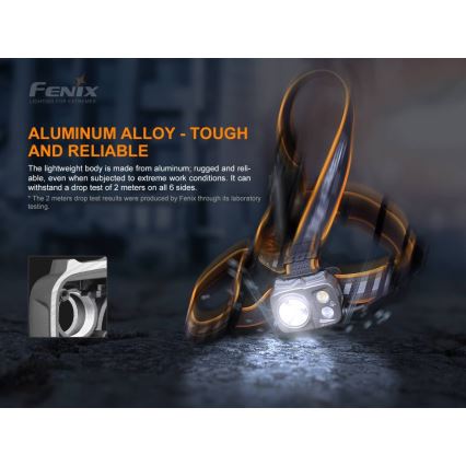 Fenix HP25RV20-LED Lampada frontale ricaricabile dimmerabile 3xLED/1x21700 IP66 1600 lm 800 h