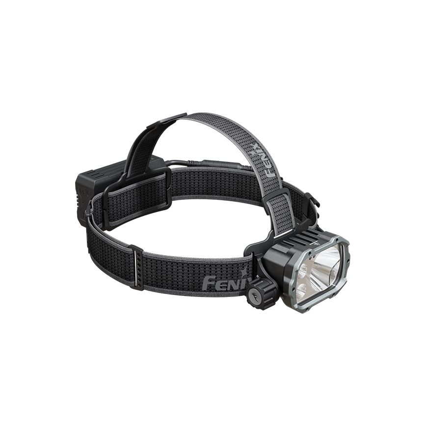 Fenix HP35R - Torcia frontale a LED dimmerabile, ricaricabile via USB, batteria 5000 mAh, grado di protezione IP66, 4000 lm, autonomia fino a 500 ore, nera