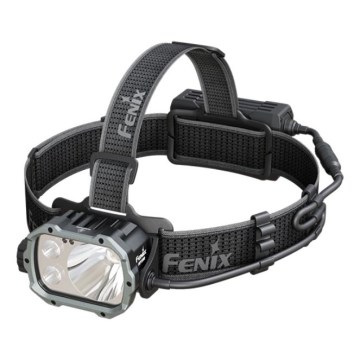 Fenix HP35R - Torcia frontale a LED dimmerabile, ricaricabile via USB, batteria 5000 mAh, grado di protezione IP66, 4000 lm, autonomia fino a 500 ore, nera