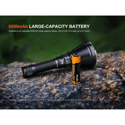 Fenix HT18RV20 - Torcia ricaricabile LED dimmerabile LED/USB 6000 mAh IP68 3700 lm 87 h nera