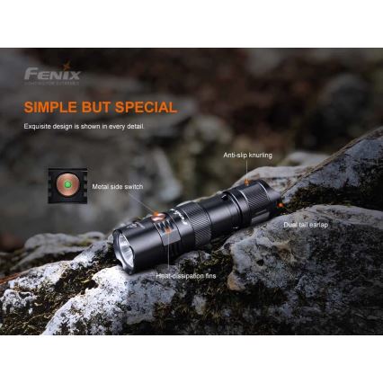Fenix PD25R - Torcia LED ricaricabile LED/USB/1xCR123A IP68 800 lm 70 h 700 mAh