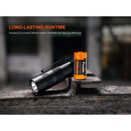 Fenix PD26RACE - Torcia LED ricaricabile dimmerabile LED/USB 1600 mAh IP68 1300 lm 556 h nero
