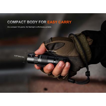 Fenix PD26RACE - Torcia LED ricaricabile dimmerabile LED/USB 1600 mAh IP68 1300 lm 556 h nero