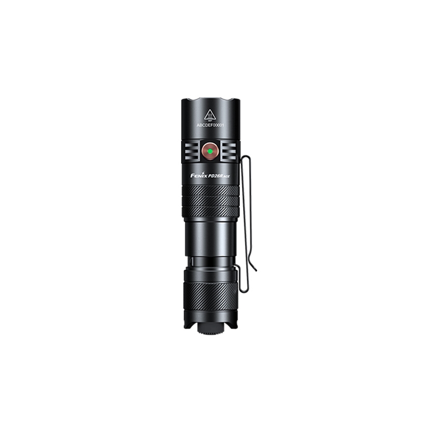 Fenix PD26RACE - Torcia LED ricaricabile dimmerabile LED/USB 1600 mAh IP68 1300 lm 556 h nero