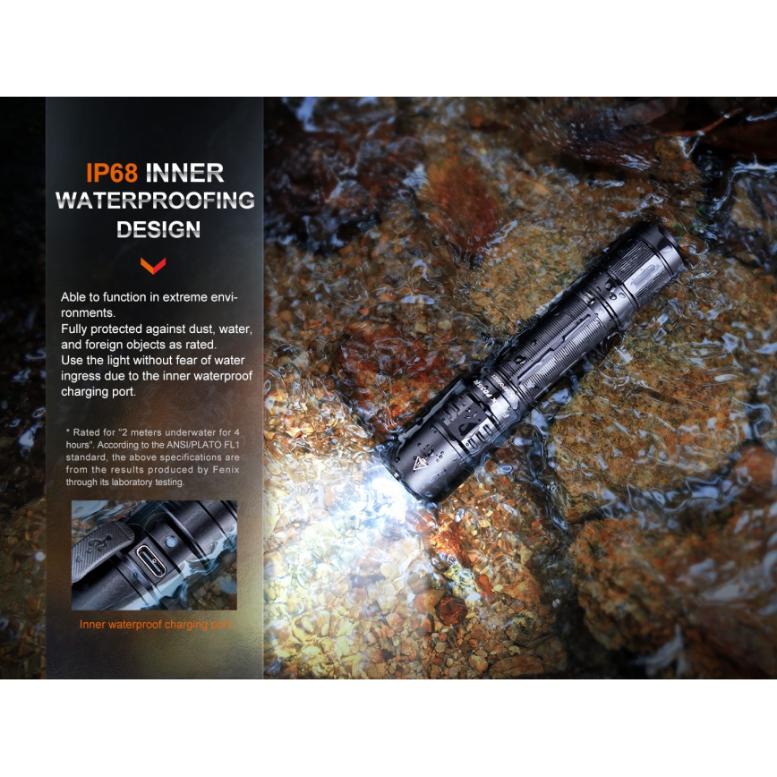 Fenix PD35R - Torcia LED ricaricabile LED/USB/2xCR123A IP68 1700 lm 100 h 3400 mAh