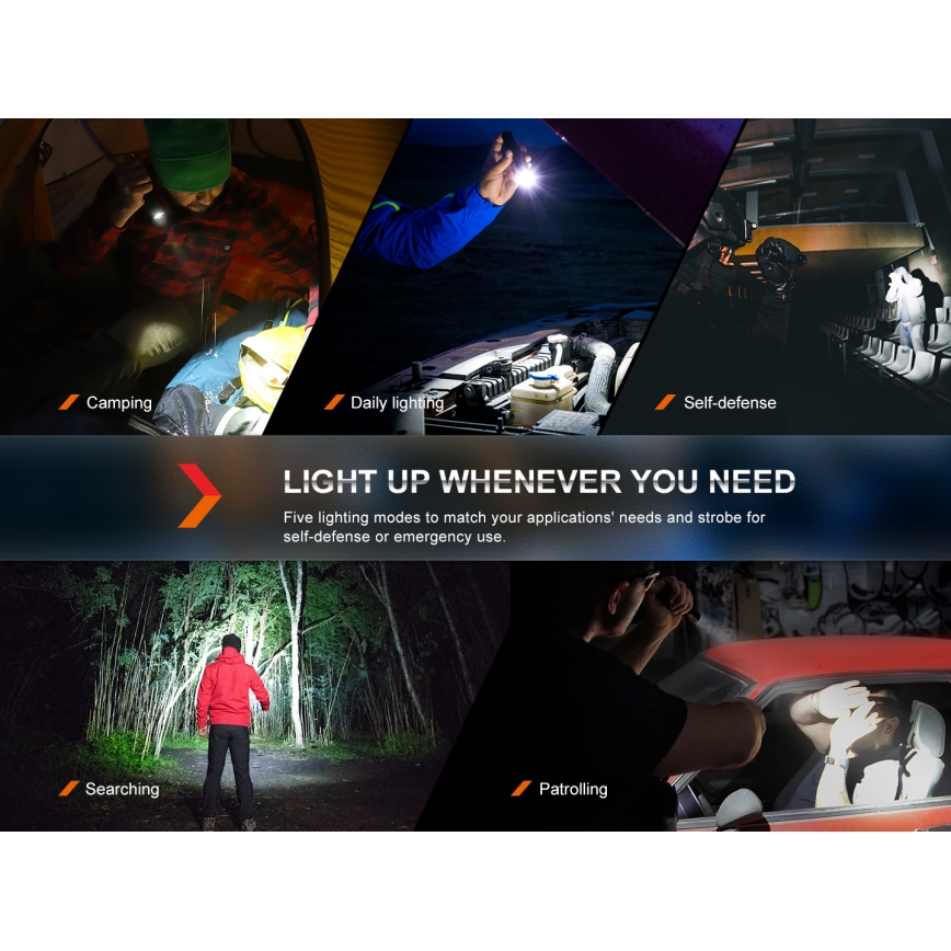Fenix PD35R - Torcia LED ricaricabile LED/USB/2xCR123A IP68 1700 lm 100 h 3400 mAh