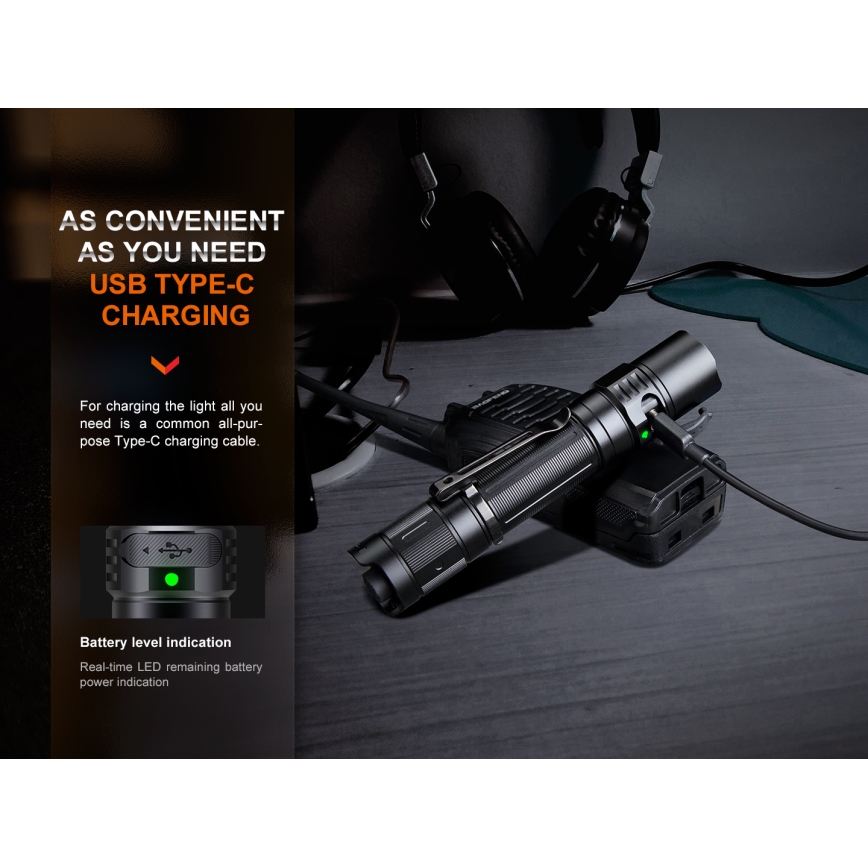 Fenix PD35R - Torcia LED ricaricabile LED/USB/2xCR123A IP68 1700 lm 100 h 3400 mAh