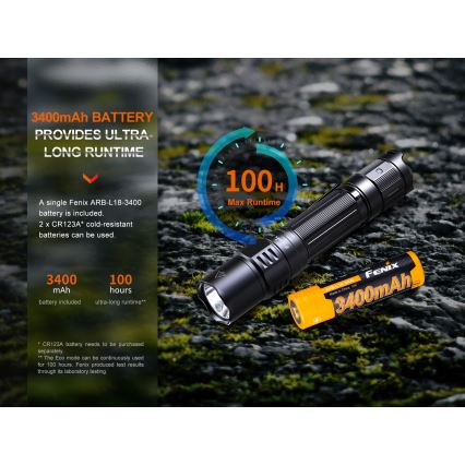 Fenix PD35R - Torcia LED ricaricabile LED/USB/2xCR123A IP68 1700 lm 100 h 3400 mAh