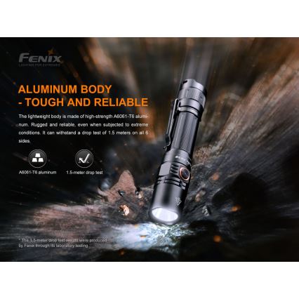 Fenix PD35V30 - Torcia LED ricaricabile LED/USB/2xCR123A IP68 1700 lucente 230 h 2600 mAh