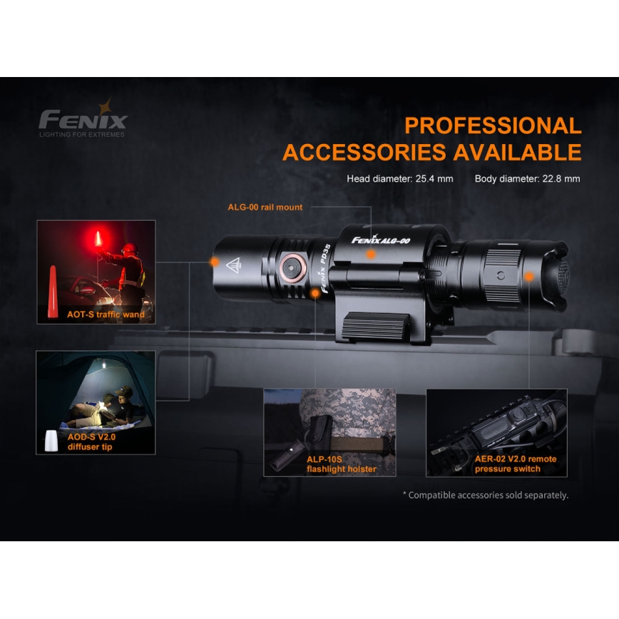 Fenix PD35V30 - Torcia LED ricaricabile LED/USB/2xCR123A IP68 1700 lucente 230 h 2600 mAh
