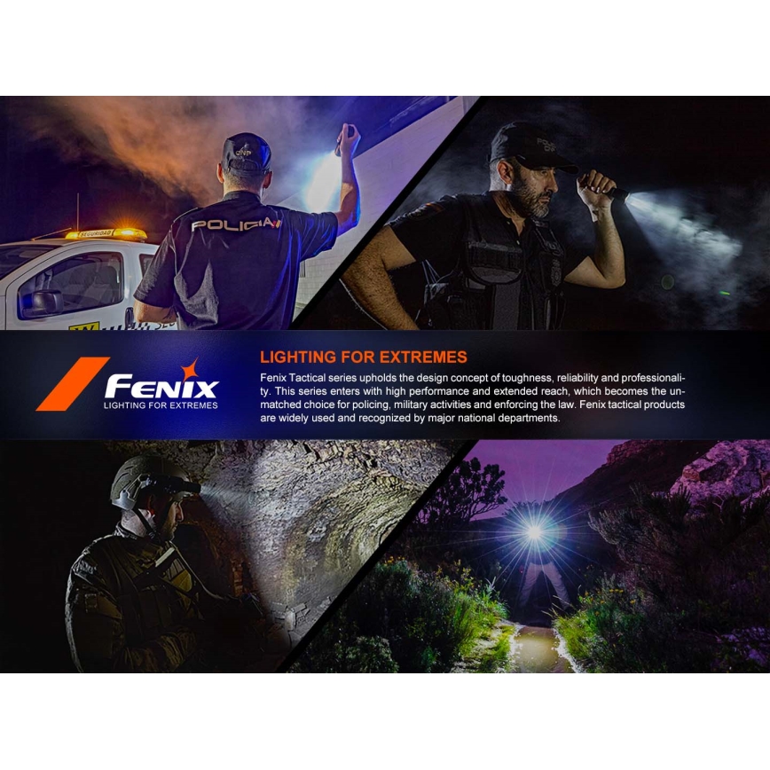 Fenix PD36RACE - Torcia ricaricabile LED dimmerabile LED/USB 5000 mAh IP68 3000 lm 63,45 h nera