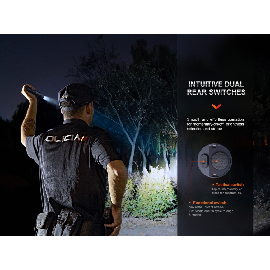 Fenix PD36RPRO - LED Torcia tattica ricaricabile LED/USB IP68 2800 lm 42 h 5000 mAh