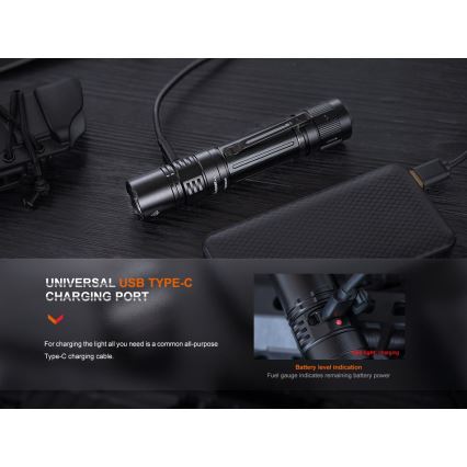 Fenix PD36RPRO - LED Torcia tattica ricaricabile LED/USB IP68 2800 lm 42 h 5000 mAh