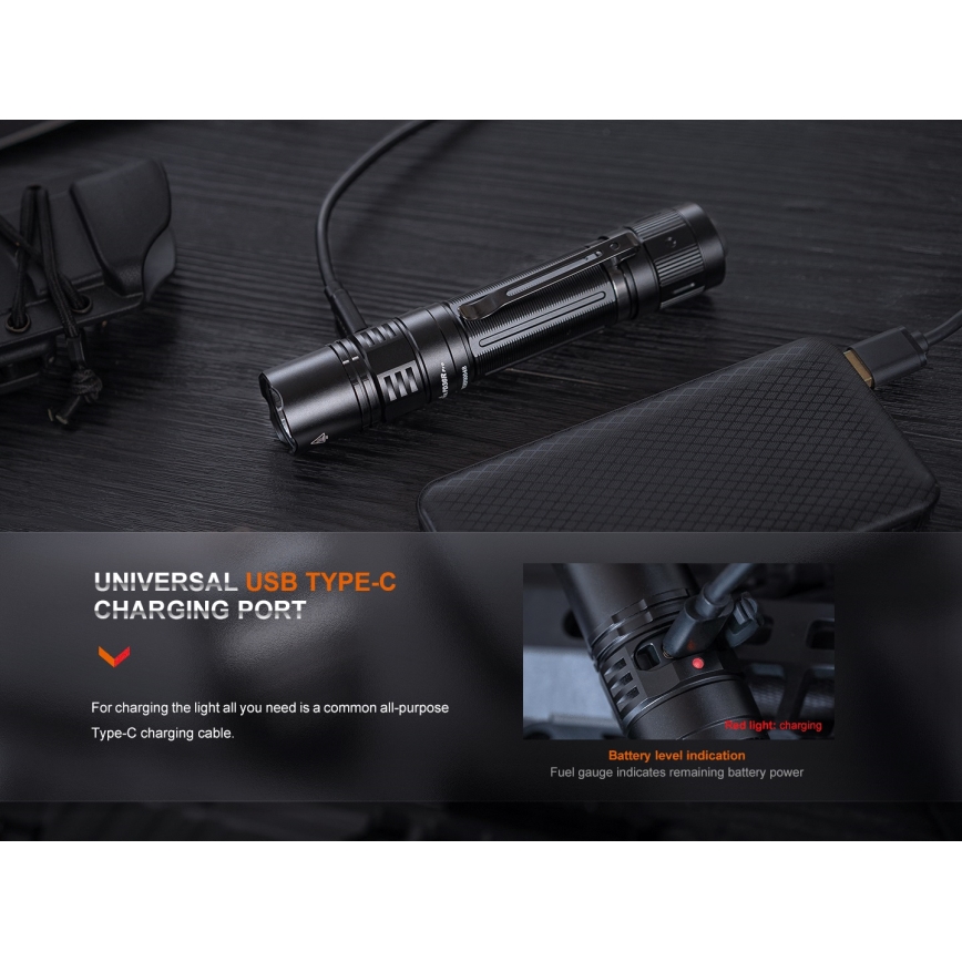Fenix PD36RPRO - LED Torcia tattica ricaricabile LED/USB IP68 2800 lm 42 h 5000 mAh