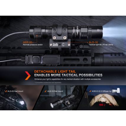 Fenix PD36RPRO - LED Torcia tattica ricaricabile LED/USB IP68 2800 lm 42 h 5000 mAh