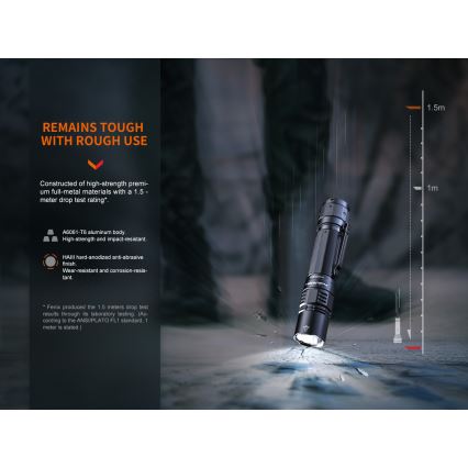 Fenix PD36RPRO - LED Torcia tattica ricaricabile LED/USB IP68 2800 lm 42 h 5000 mAh