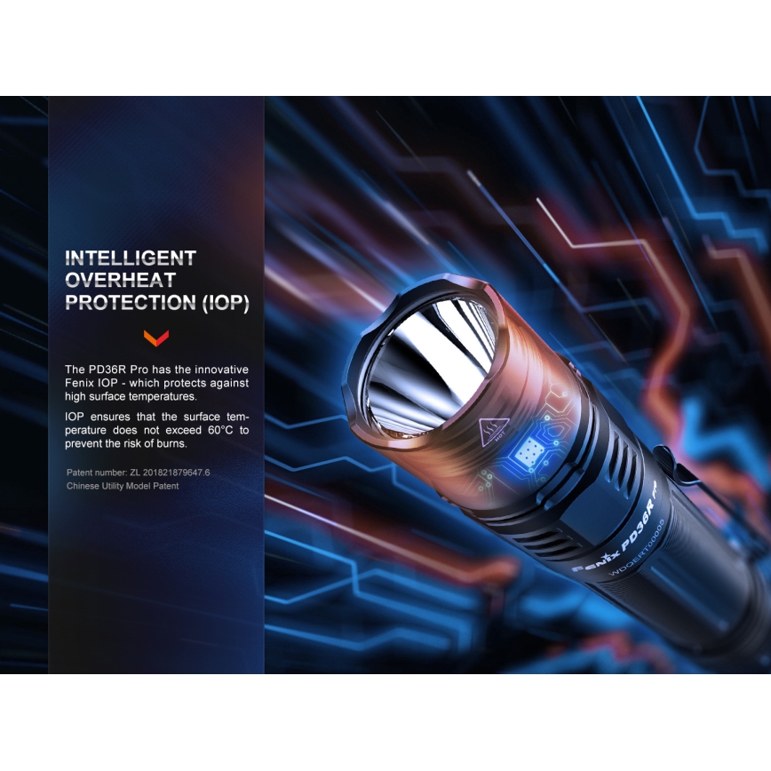 Fenix PD36RPRO - LED Torcia tattica ricaricabile LED/USB IP68 2800 lm 42 h 5000 mAh
