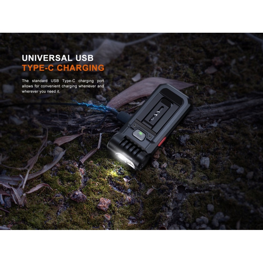 Fenix SW05RREDBLC - Torcia ricaricabile LED Dimmerabile LED/USB IPX6 150 lm 49 h 700 mAh nero