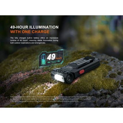 Fenix SW05RREDBLC - Torcia ricaricabile LED Dimmerabile LED/USB IPX6 150 lm 49 h 700 mAh nero
