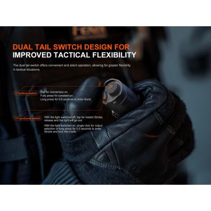Fenix TK17BLK - Torcia ricaricabile dimmerabile LED/USB 6000 mAh IP68 3600 lm 60 h nera