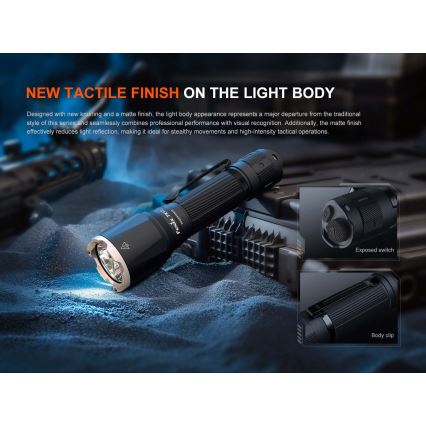 Fenix TK17BLK - Torcia ricaricabile dimmerabile LED/USB 6000 mAh IP68 3600 lm 60 h nera
