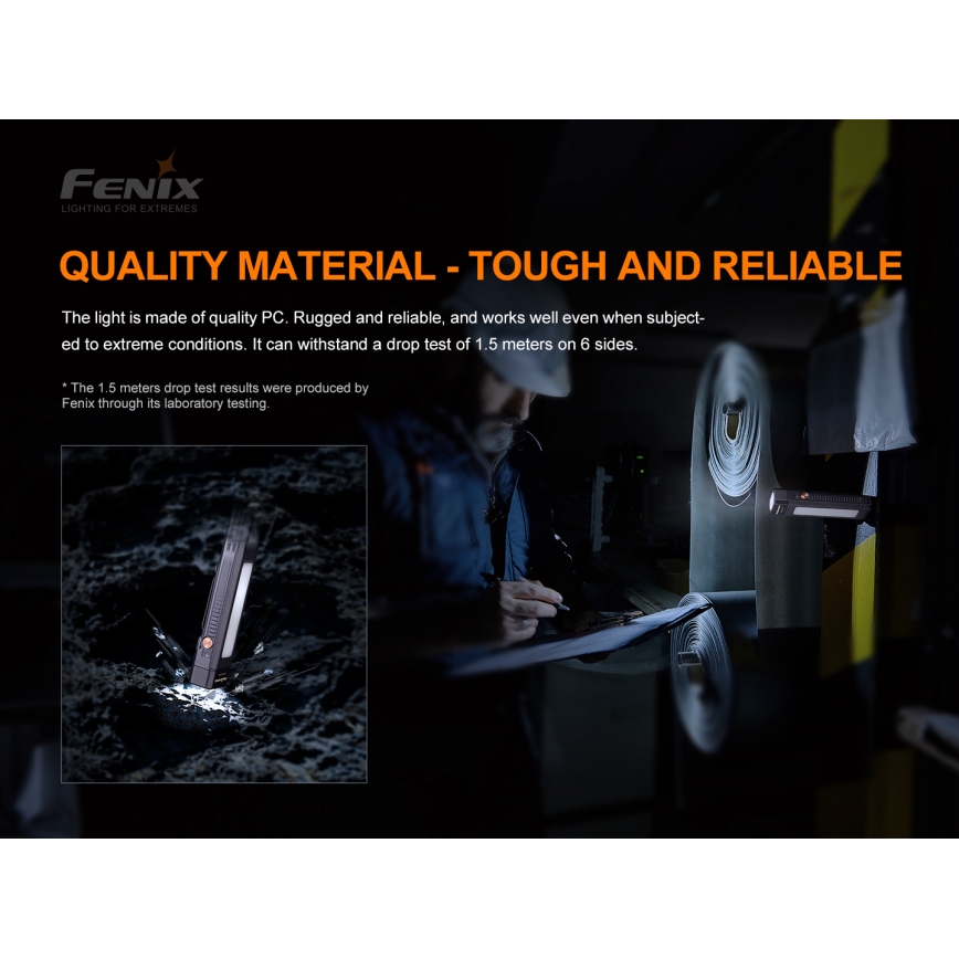 Fenix WT16R - Torcia LED ricaricabile 2xLED/USB IP66