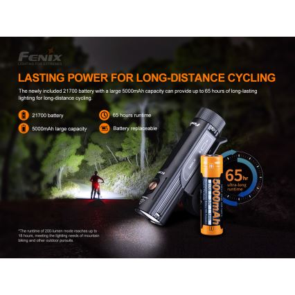 Fenix ​​​​BC26R - Luce LED ricaricabile per bicicletta LED/USB IP68 1600 lm 65 ore