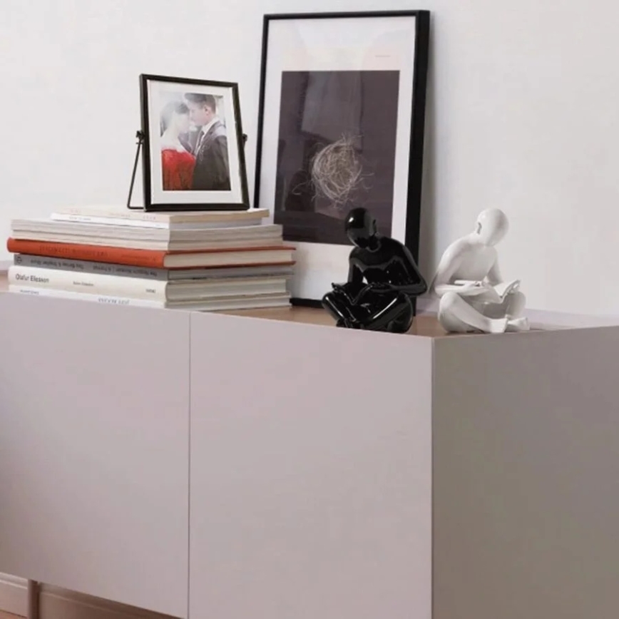 Fermalibri 17,5x13x14 cm nero/bianco