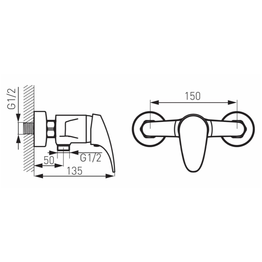 FERRO - Miscelatore doccia ONE cromo lucido