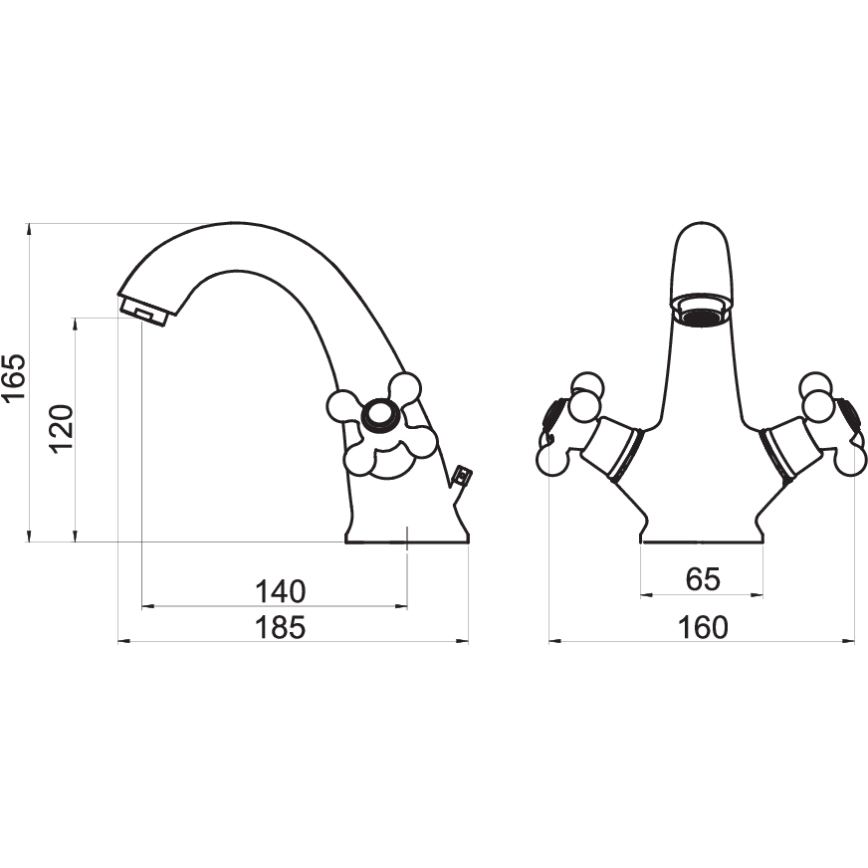FERRO - Miscelatore per lavabo ANTICA bronzo