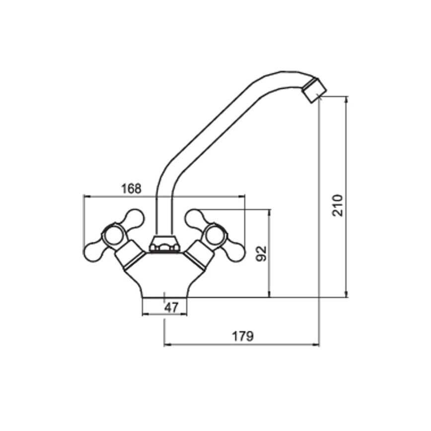 FERRO - Miscelatore per lavello ANTICA in bronzo