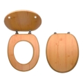 FERRO - Sedile WC in MDF, finitura effetto pino