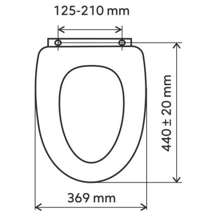 FERRO - Sedile WC SoftClose in duroplastica/bianco