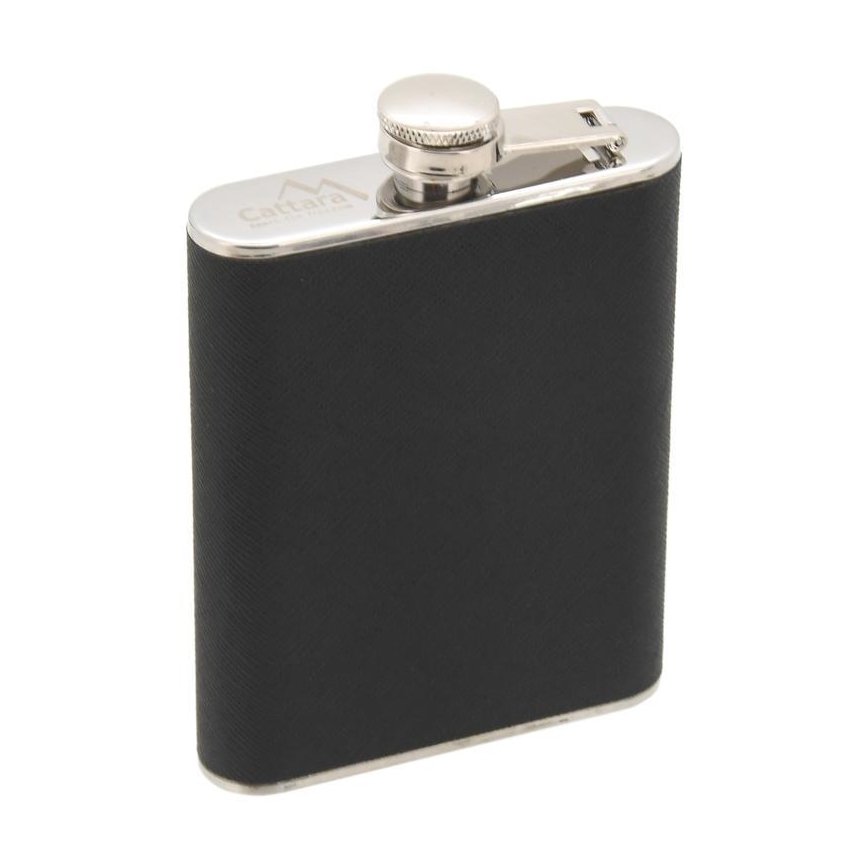 Fiaschetta con portasigari 175 ml nero