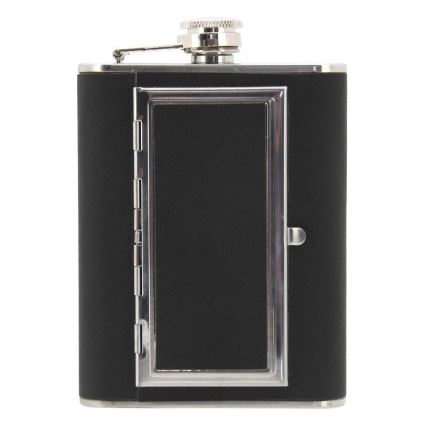 Fiaschetta con portasigari 175 ml nero