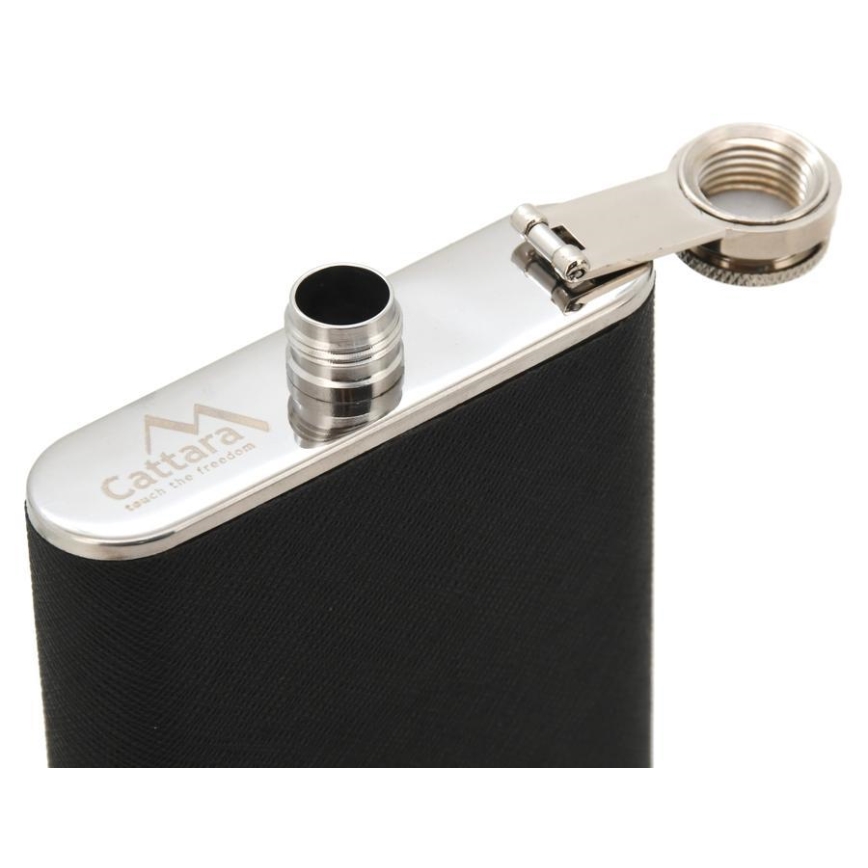 Fiaschetta con portasigari 175 ml nero