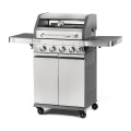 Fieldmann - Barbecue a gas con 5 bruciatori, finitura cromo opaco