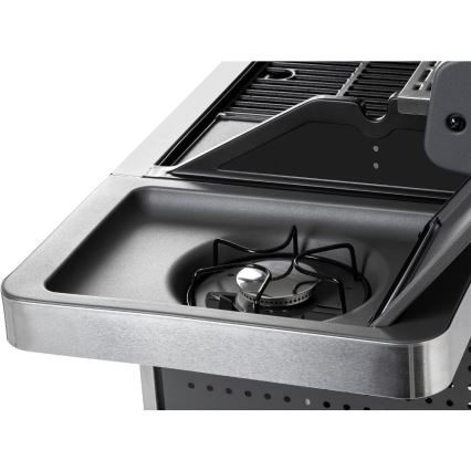 Fieldmann - Barbecue a gas con 5 bruciatori, finitura cromo opaco